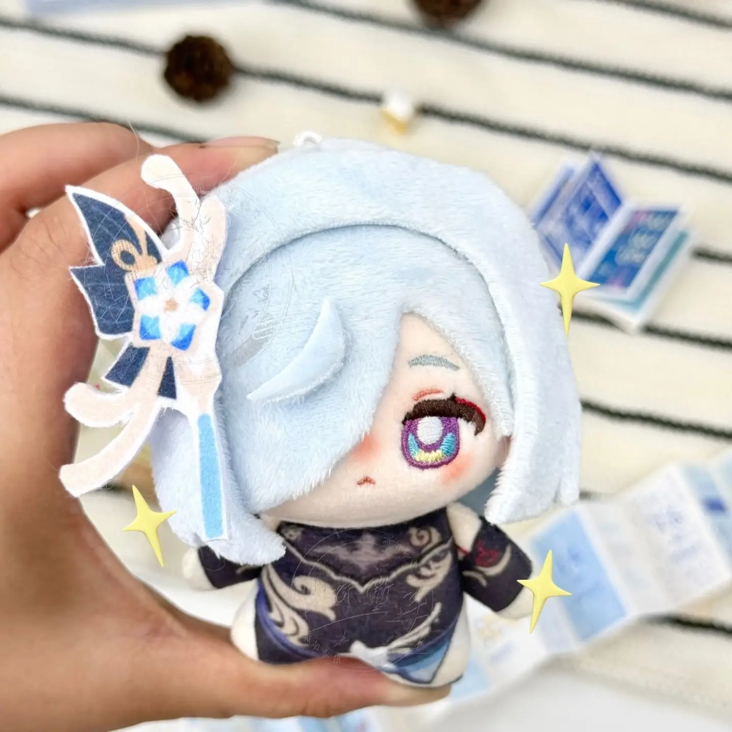 Game Genshin Impact Shen He Cosplay Animal Body Dango Pendant Keychain Anime Figure Mascot Xmas Gift 10cm