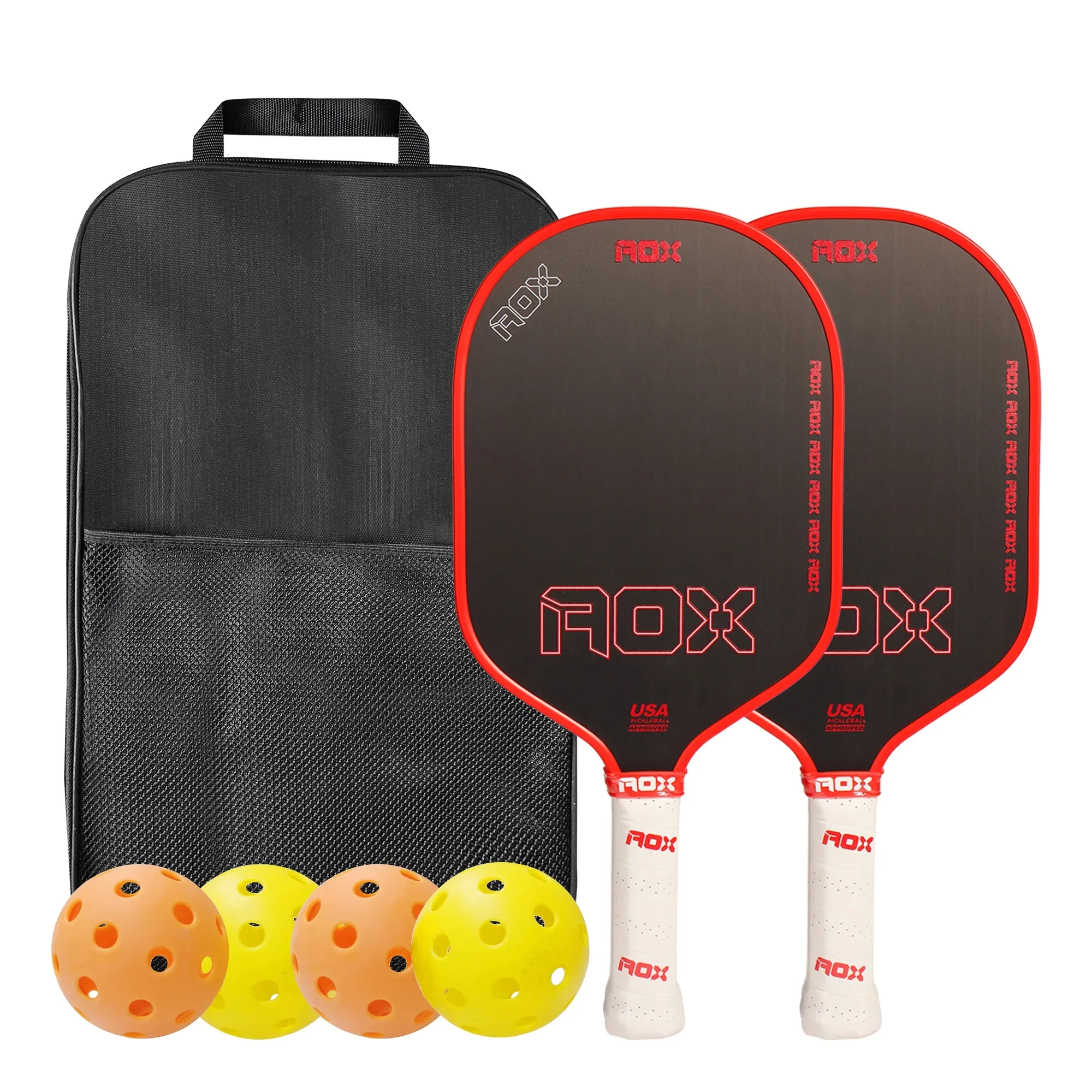 Arronax Pickleball Paddle Graphite Textured Surface USAPA Compliant Includes 4 Balls Fiberglass Face Lightweight Pickleball Set