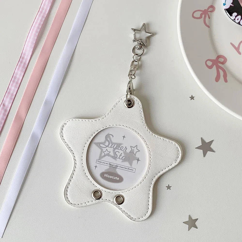 Portable Display Case Star Badge Holder Waterproof Transparent Badge Protector Bag PVC Keychain Backpack Decoration