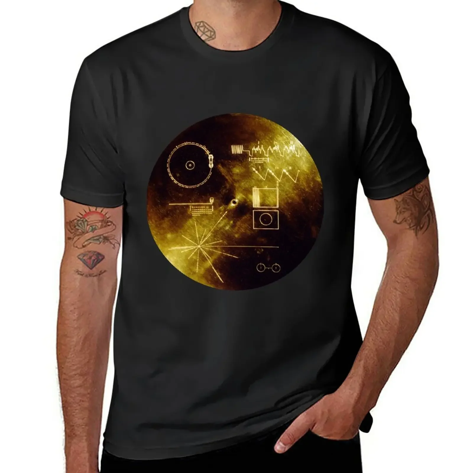 New The Voyager Golden Record! T-Shirt customized t shirts sublime t shirt tees Tee shirt sweat shirts, men