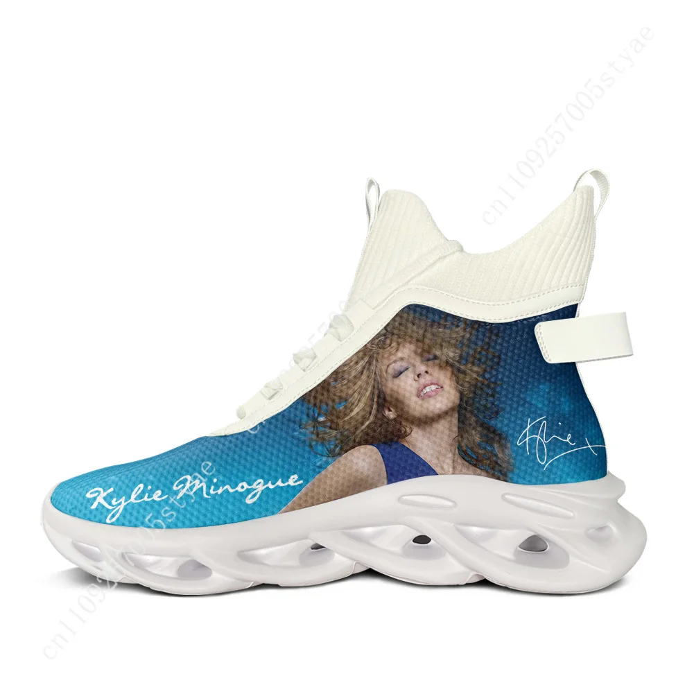 Kylie Minogue High Top Flats Sneakers Men Women Sports Running Shoes Lace Up Mesh Footwear Custom Shoe