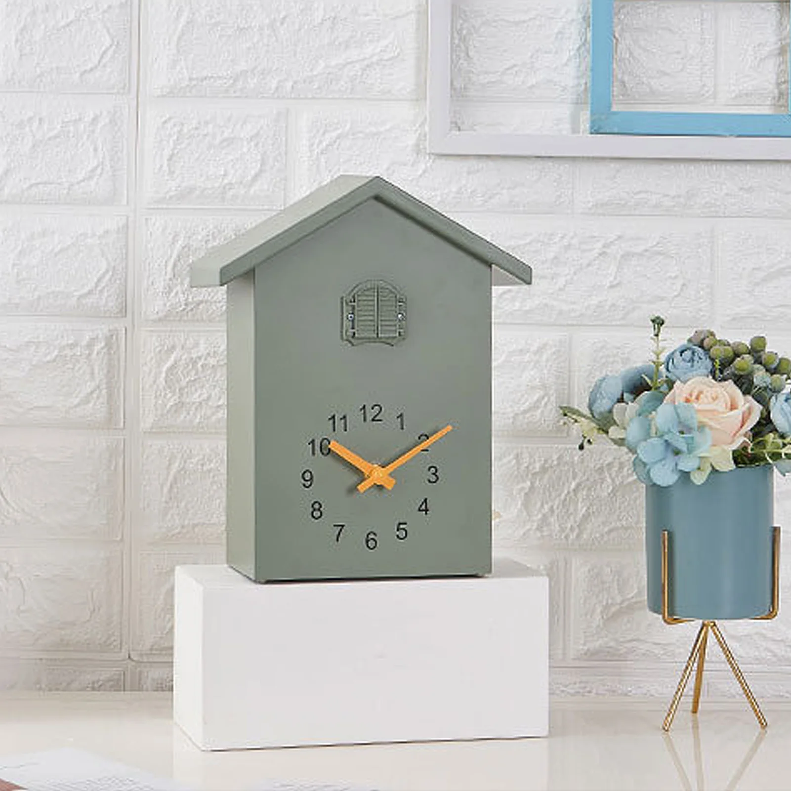 Wall Clock Decorative Nordic  Easy Installation Battery Powered Bird Voice Call for Office Pendulum Wall Clock Bird House