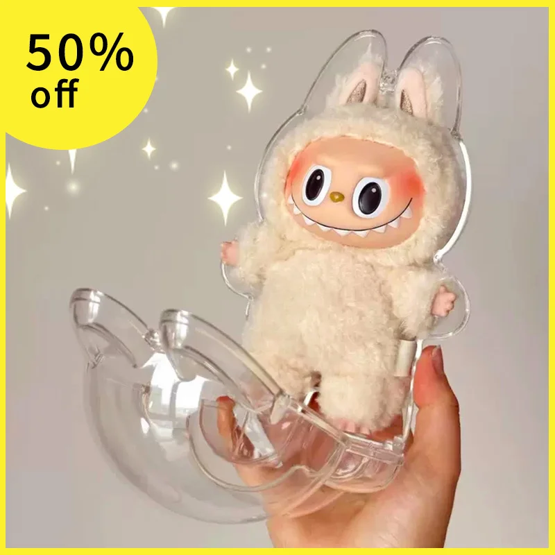 

Прозрачный защитный чехол для Labubu Monster Labubu V1 V3 V2 Sit Party, прозрачный защитный чехол для хранения игрушек-монстров