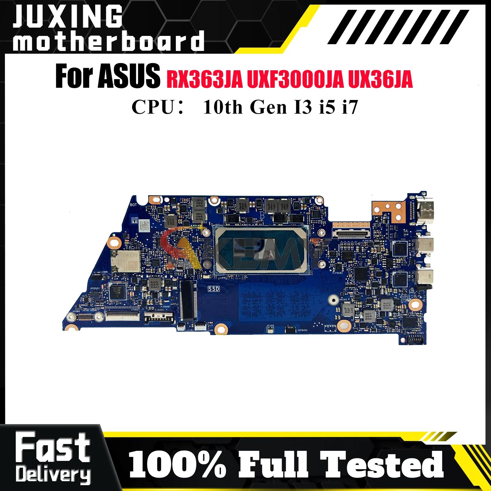 

UX363JA Материнская плата для ноутбука ASUS ZenBook UX36JA UXF3000JA BX363JA UX363 RX363JA Материнская плата с 10-го поколения I3 i5 i7 tests OK stk