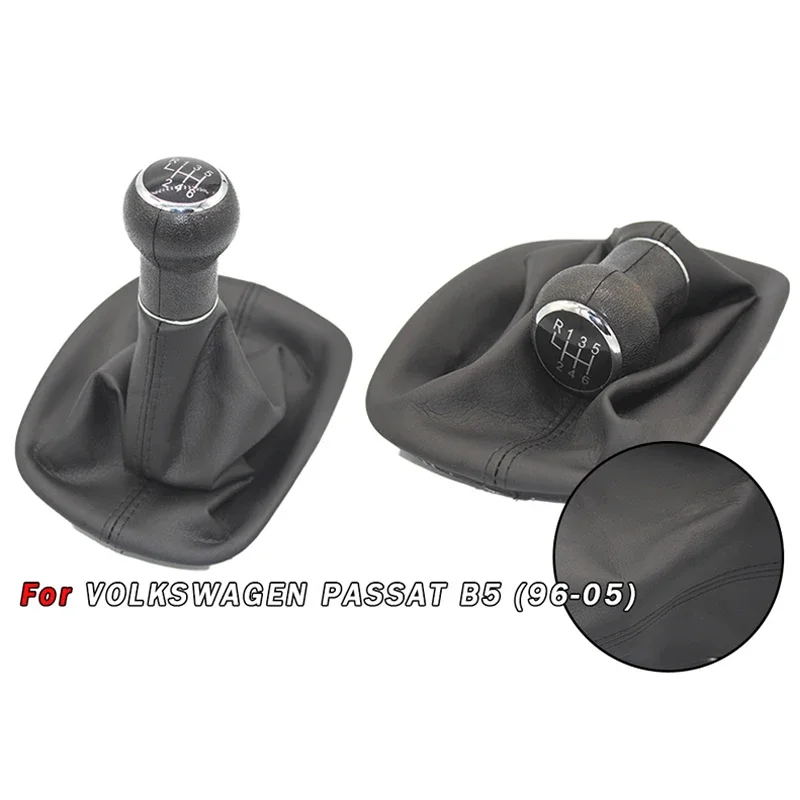 

5/6 Speed Gear Shift Lever Dust Boot & Knob for Volkswagen VW Passat B5 1996-2005 -Transmission Shifter, Durable Car Accessories