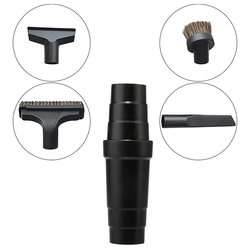 3‑Pack Universal Vacuum Hose Adapter, Black PVC, Time‑Saving Design, Fits Multiple Vacuum Attachments for Home & Industrial Use