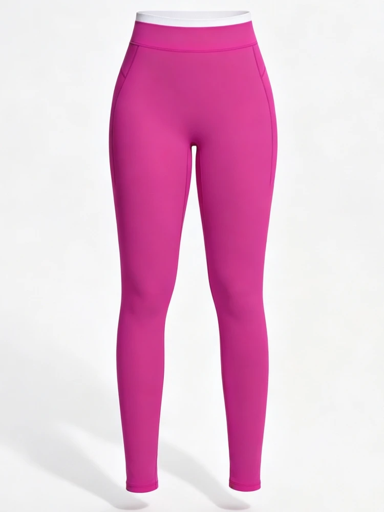 Soft Motion Straight Leg Bottoms Women's Mid-Waist Yoga Pants GYM Leggings Naked Feel Pilates Running Sports Trousers Pants