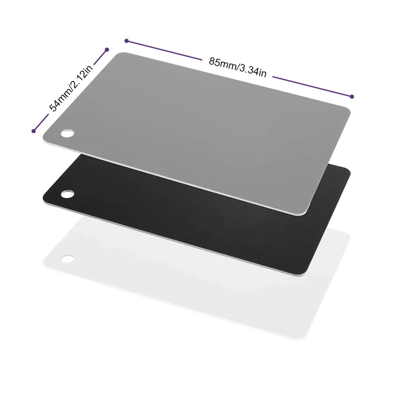 Grey Card White Balance Card 18% Exposure Photography Card Custom Calibration Camera Checker Video DSLR