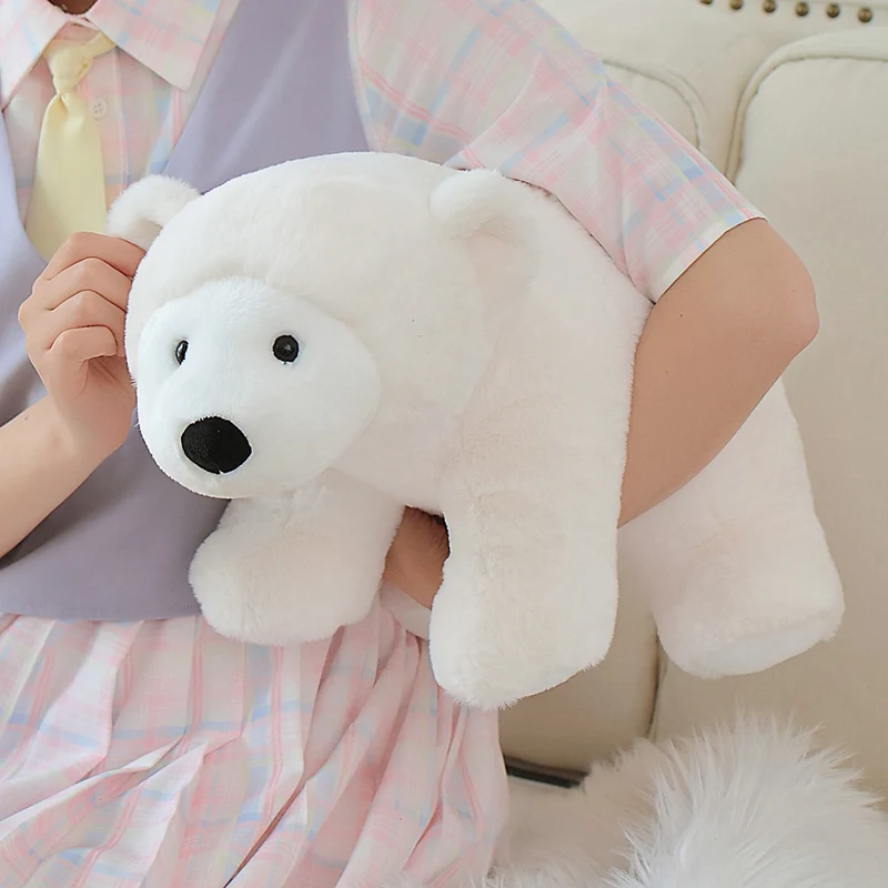 50ซม.การ์ตูนหมีขั้วโลก Plush ของเล่น Cuddly สีขาวสีขาวตุ๊กตาหมีตุ๊กตาหมีตุ๊กตาหมีตุ๊กตาสัตว์โยนหมอน Hug นุ่ม Plushies วันเกิดของขวัญ