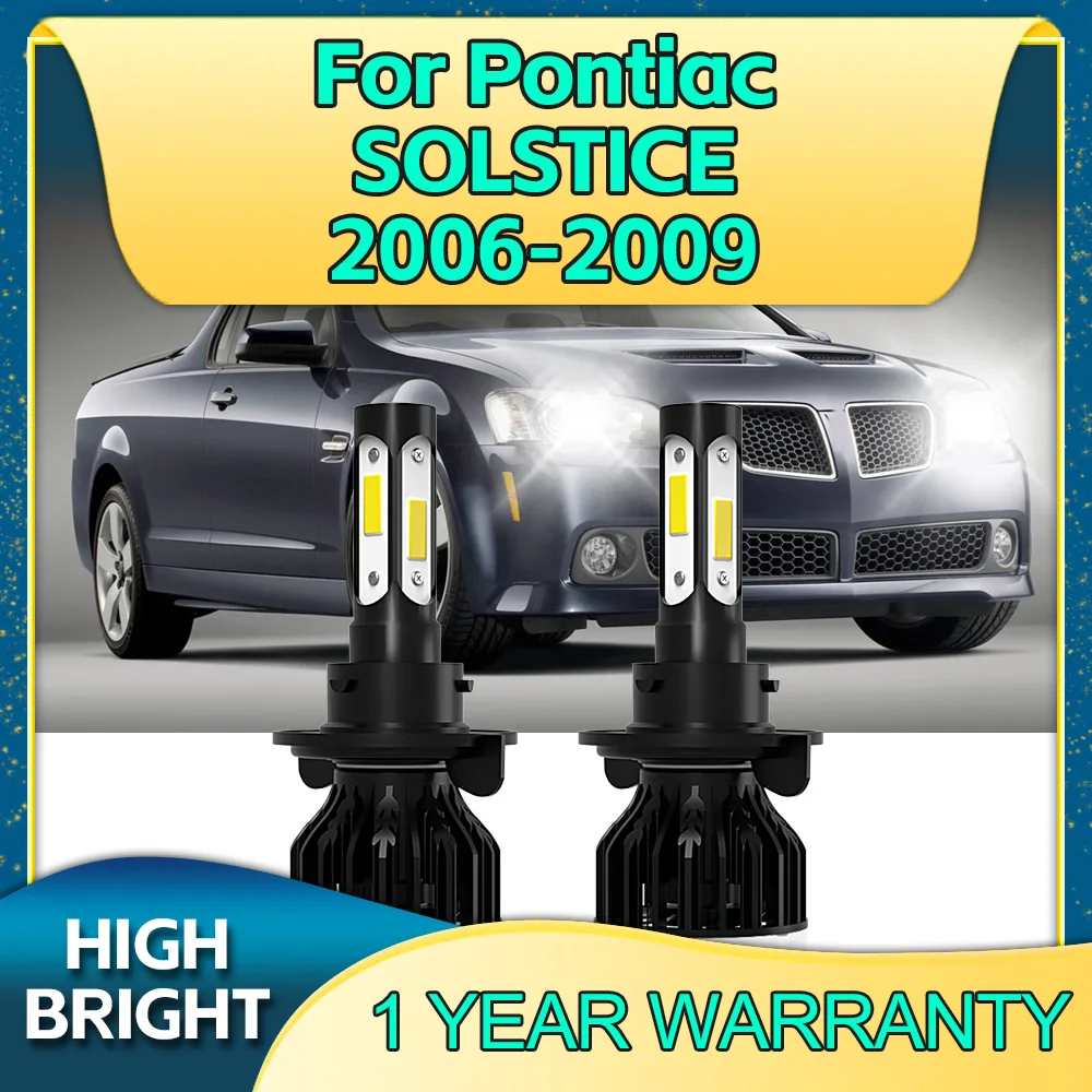 

2Pcs Led Headlight 30000LM Car Lamp Canbus 6000K 4Side Chip with Cooling Fan For Pontiac SOLSTICE 2006 2007 2008 2009