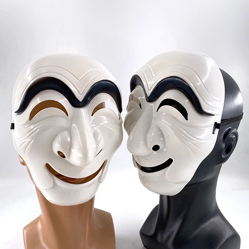 قناع تنكري مضيء بالنيون، قناع بيت المال الورقي، قناع تنكر متوهج للرجال والنساء، دعائم تنكرية للفيلم #5