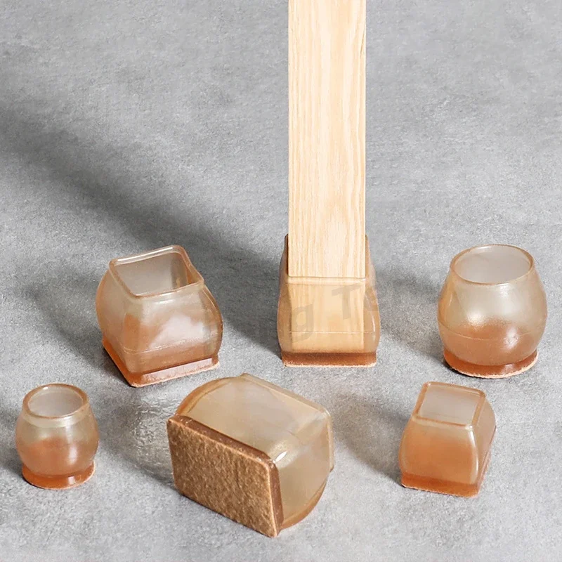 4pcs 여러 크기 미끄럼 방지 의자 커버 소파 다리 발용 실리콘 패드 바닥 보호대 가구 피팅 galette de chaise