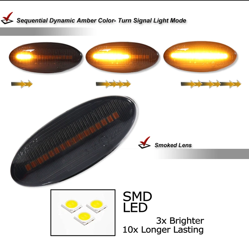 لنيسان X-trail قاشقاي J10 مكعب جوك ليف ميكرا ميكرا K13 ملاحظة E11 سيارة الجانب ماركر ضوء الديناميكي LED بدوره مصباح إشارة T10