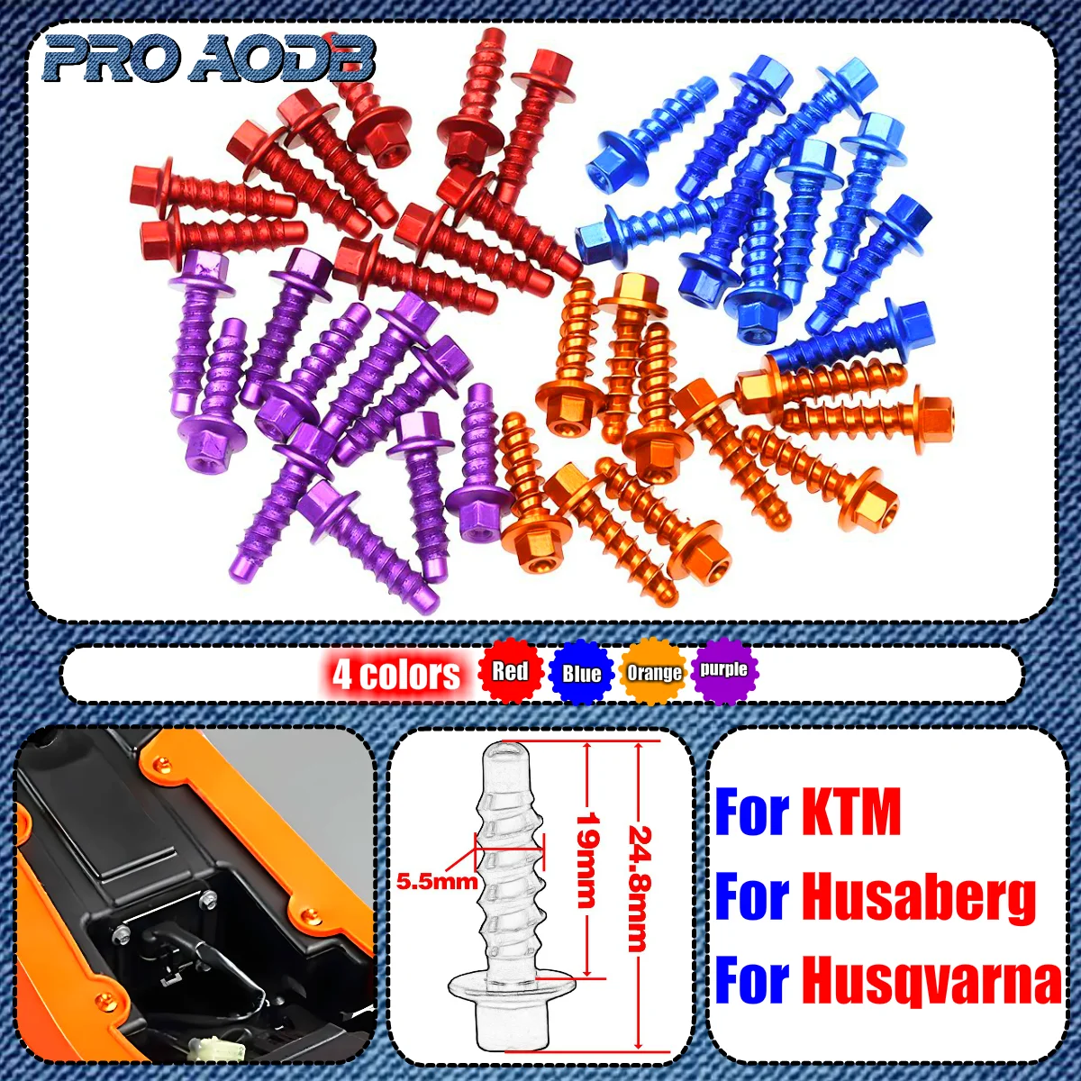 

Motorcycle CNC Aluminum Self Tapping Screw Bolts Kit For KTM EXC XC XCW SX SXF Husqvarna FE TE FC TC FX TX 125 250 300 350 450