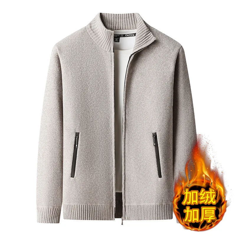 

Napping Men's Cardigan Fall Winter Solid Knitwear Thermos Daily Look