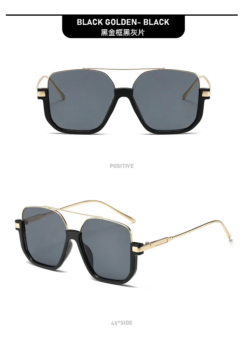 Double-Bridge Half-Frame Sunglasses — product information 11
