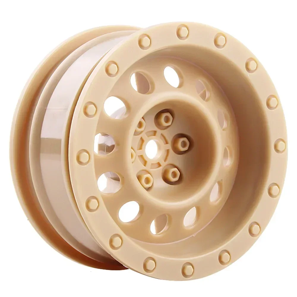 4 szt. plastikowych felg 1.9 cala do modeli RC Crawler 1/10 Axial SCX10 i SCX10 III AXI03007 90046 Tamiya CC01 D90 z piastami kół