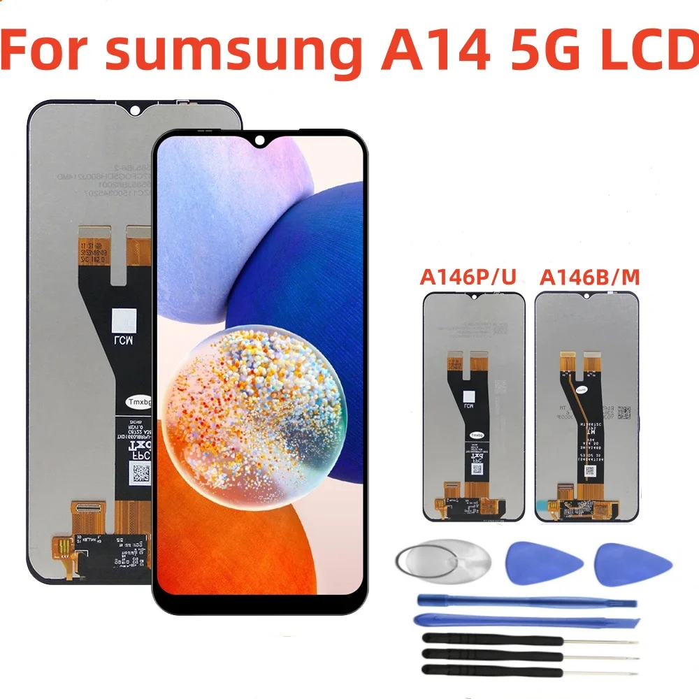 

Для Samsung A14 5G A146B ЖК-дисплей сенсорный экран дигитайзер в сборе для Samsung A146U A146P A146M LCD