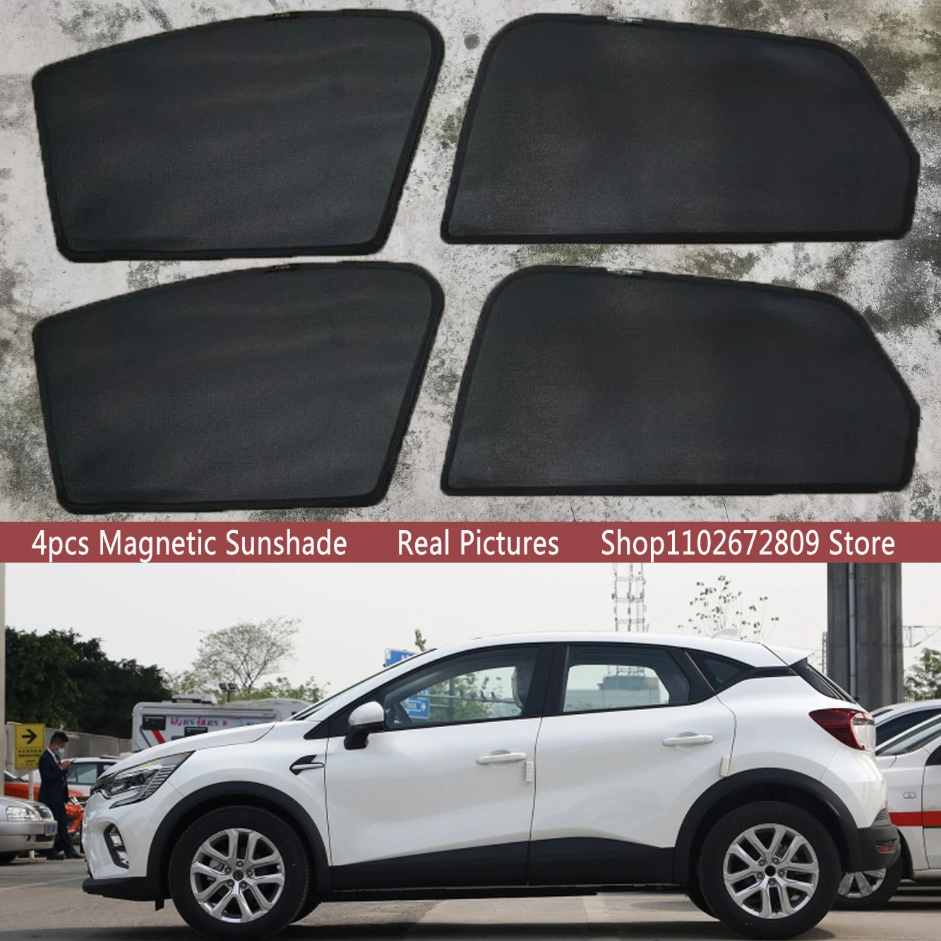 

Magnetic Car Sunshade Shield Front Windshield Frame Curtain Sun Shades for Renault Captur MK2 JB JE 2019 - 2024 2020 Accessories