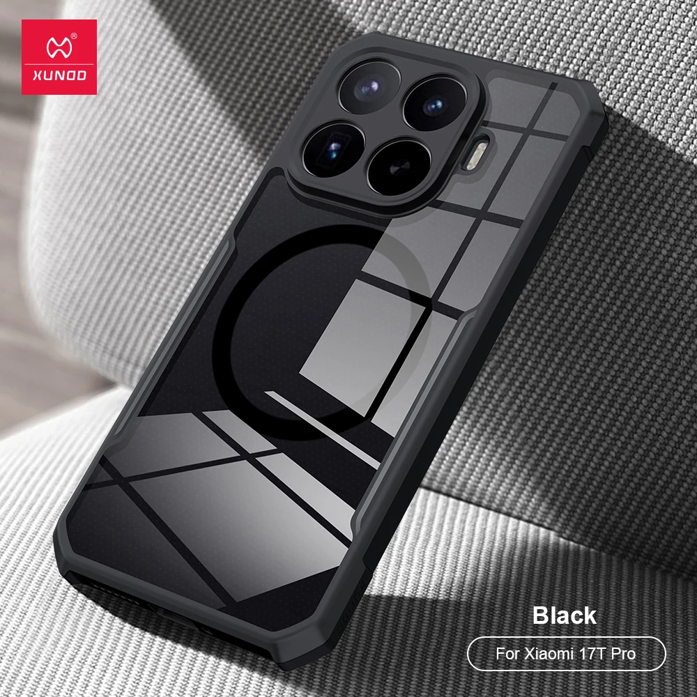 For Xiaomi 17T Pro Magnetic Case XUNDD Quality Hard PC + Soft TPU Anti-fall Camera Protection Phone Cover