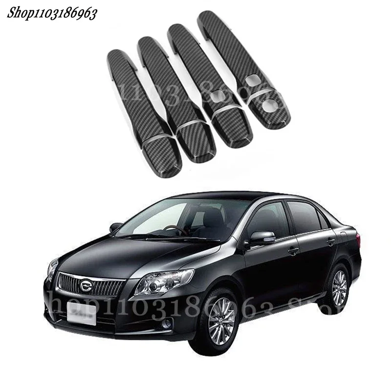 

Gloss Black Door Handle Cover Sticker Trim For 08-13 Toyota Corolla Axio Altis car Sticker Car-Styling Accessories Cover