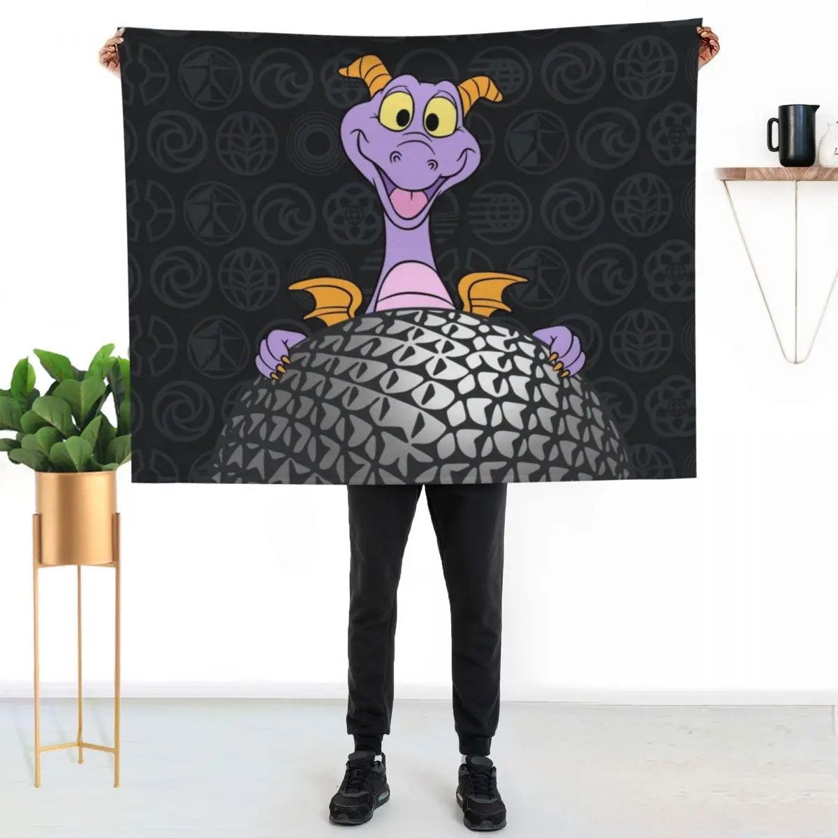 Figment BLK SSE Icons Throw Blanket Weighted Plush Soft Plush Plaid Luxury Thicken warm for winter Sofas Blankets
