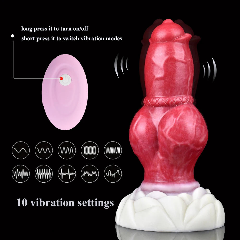 NNSX gruby duży węzeł wibrator dla kobiet stymulator łechtaczki zwierzę pies Dildo seks zabawka analna miękka silikonowa wtyczka z przyssawką