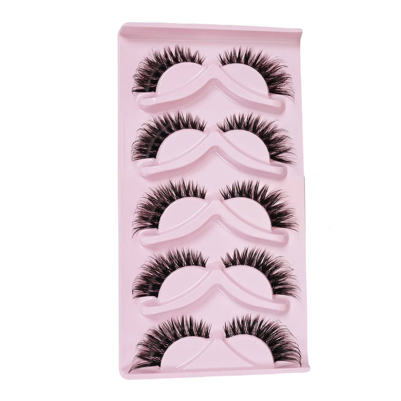 Faux Cils Longs et Naturels en Forme d'Œil de Chat, Accessoire de Maquillage pour Manga, 5 Paires