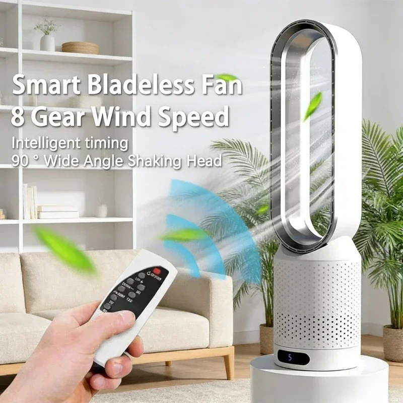 

Бесшумный безлопастной вентилятор-башня 2026 для циркуляции и очистки воздуха, для общежития, спальни, рабочего стола, пола