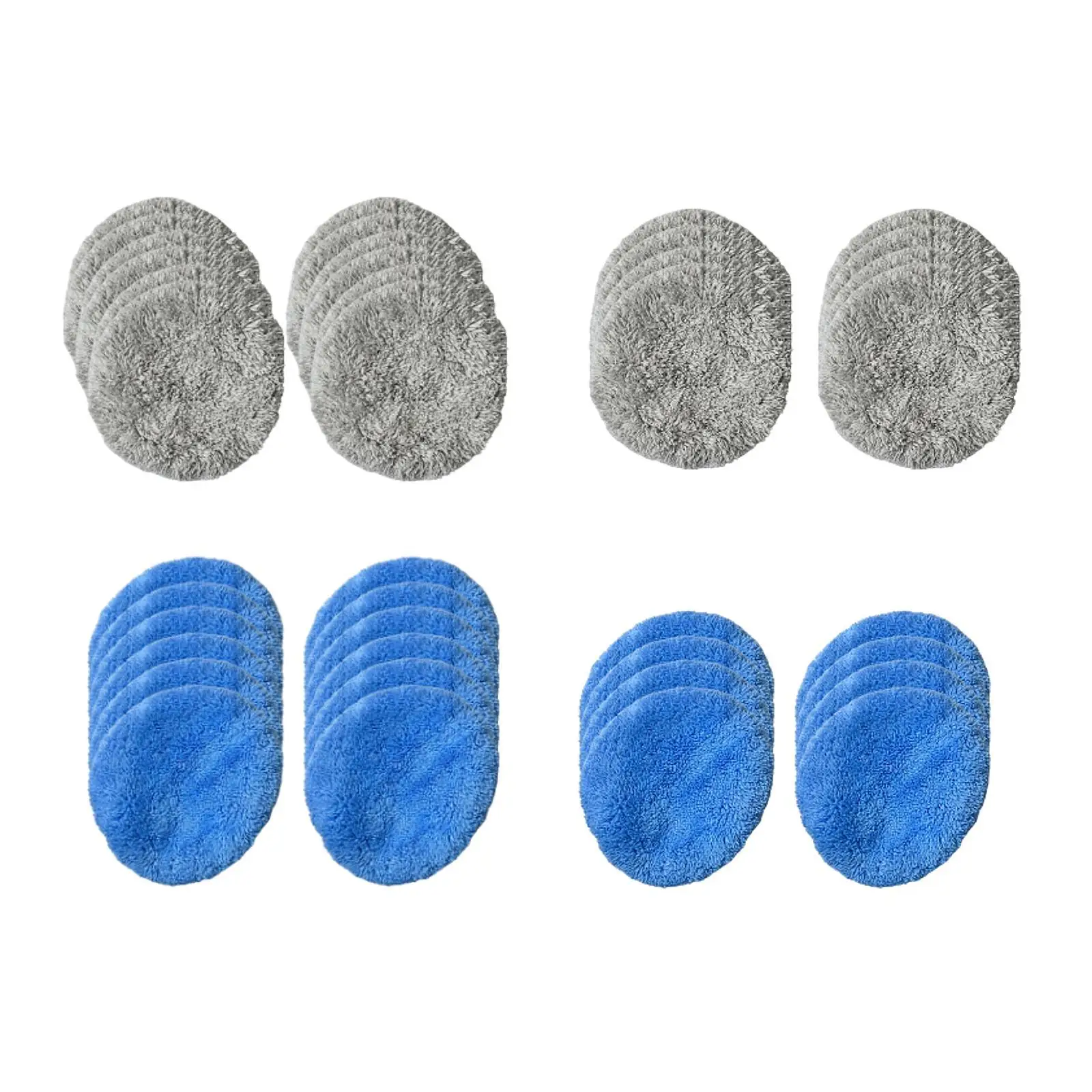 

12 Pieces Replacement Pads for Window Cleaning Robot Home Round Universal Accessories Window Cleaning Robot Mop Reusable