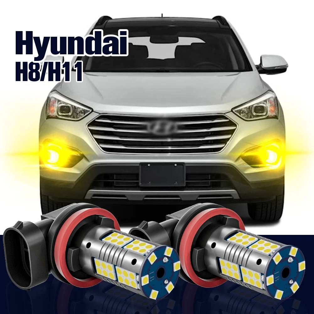 

Fog Light H8 2x LED Bulb Lamp For Hyundai Sonata Santa Fe Tucson 2016-2018 Azera Genesis Coupe Equus Kona 2018-2019 Accessories