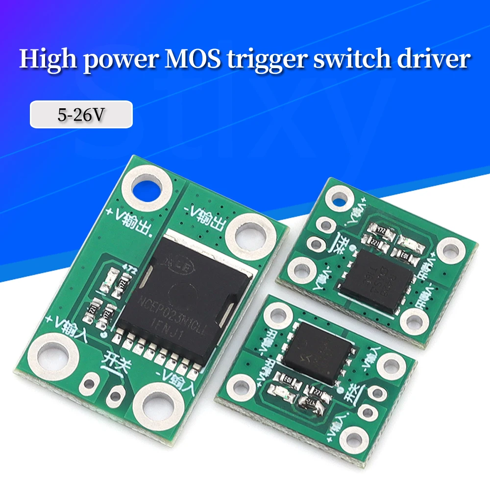Stlxy 20A 50A 100A 5-26V high power MOS trigger switch driver module Field Effect Tube PWM regulation electronic switch control