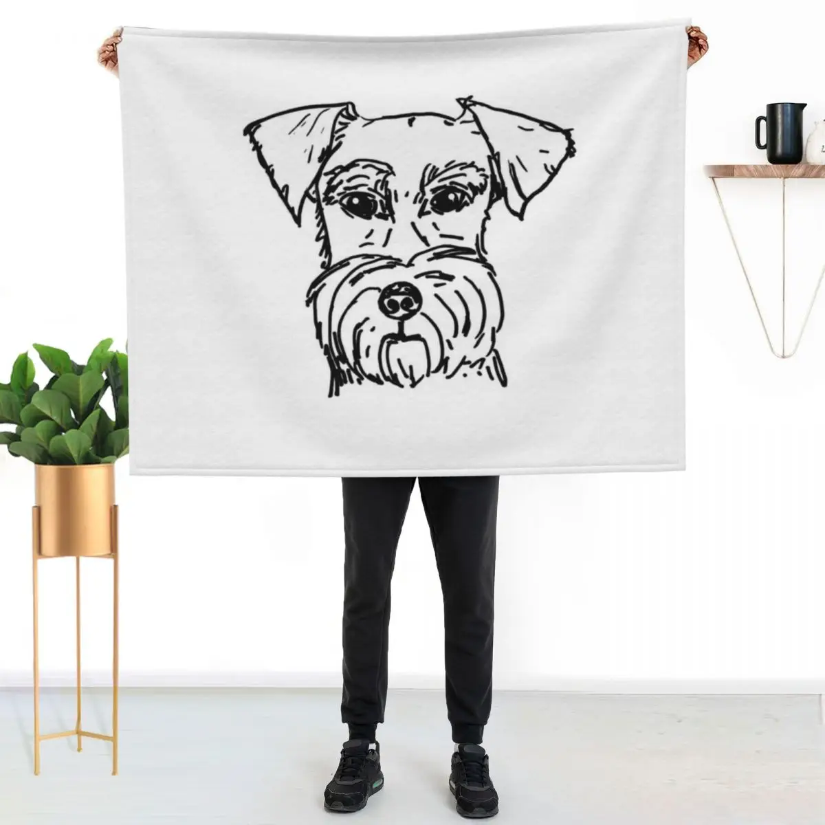 Schnauzer Throw Blanket Furry Luxury St Single For Sofa Thin Hairys Custom Blankets