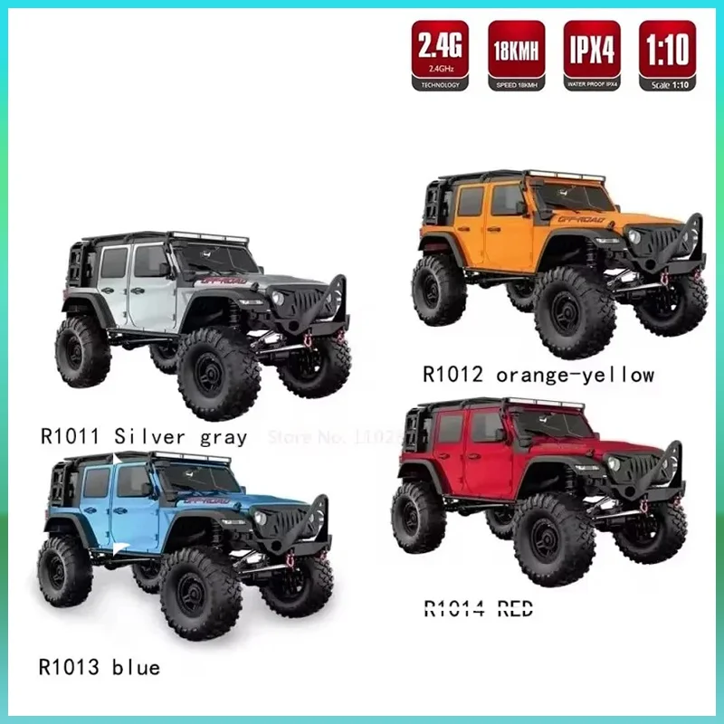 

1:10 R1011 Upgraded Version Wrangler Full-scale Remote Control Model Car Simulation High-speed Off-road Climb Rc Cars Toys Gift