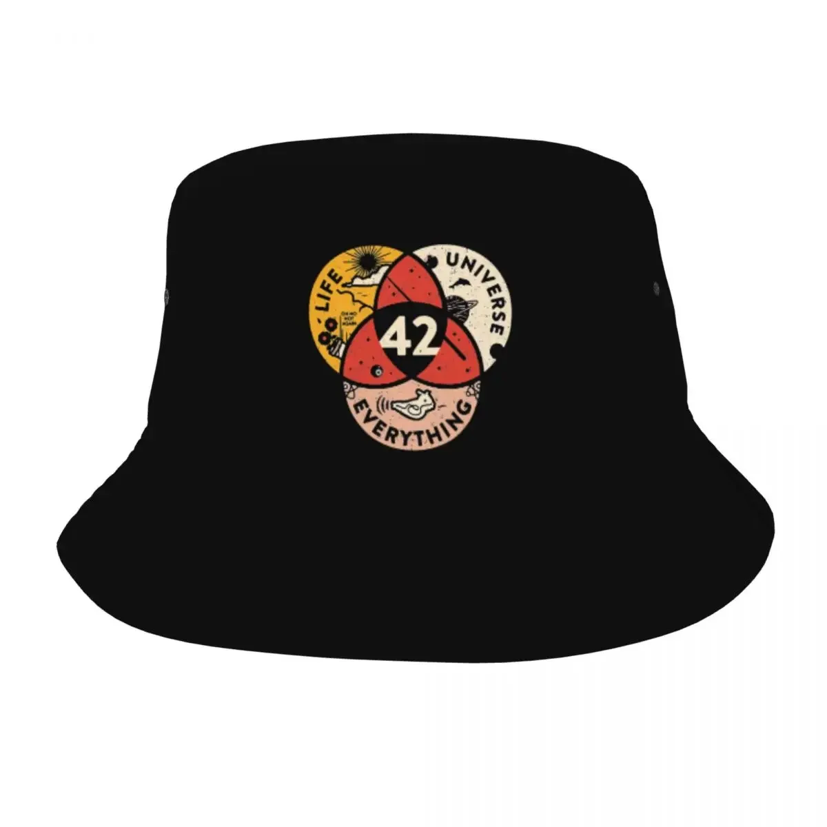 Travel Headwear 42 The Answer To Life The Universe And Everything Douglas Adams Bucket Hats Sun Hat Ispoti Hat Fishing Hat