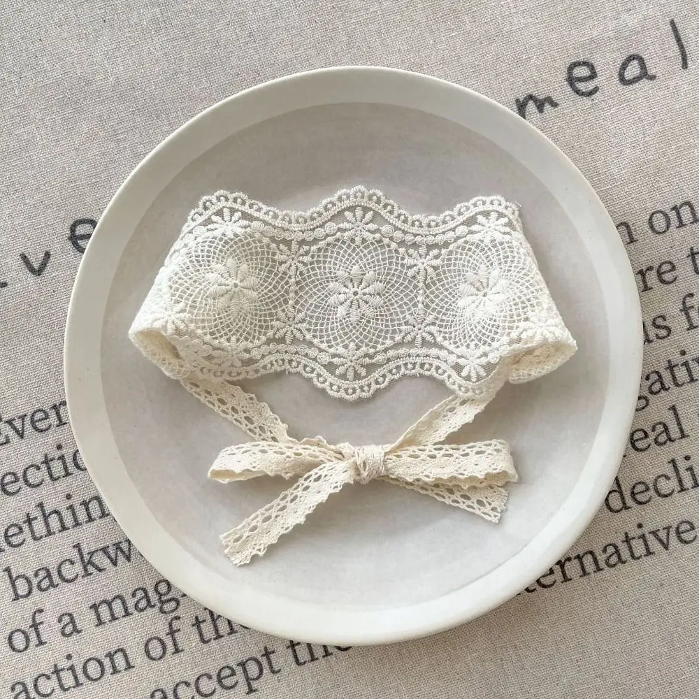 

Baby Girl Headdress White Lace Headband Newborn Soft Hair Band Princess Turban Decoration Baby Headband Outdoor Party