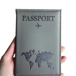 Simple Plane Case Holder Lover Couple Passport Cover Women Men PU Wallet Travel Wedding Passport Holder Fashion Wedding Gift