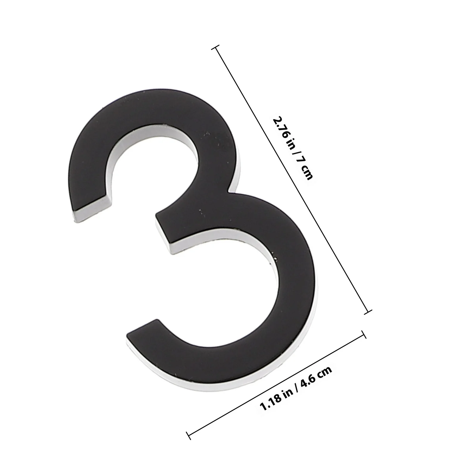 10Pcs Door Number Sign Durable ABS Resin Creative Number for Outdoor Indoor Apartment Address