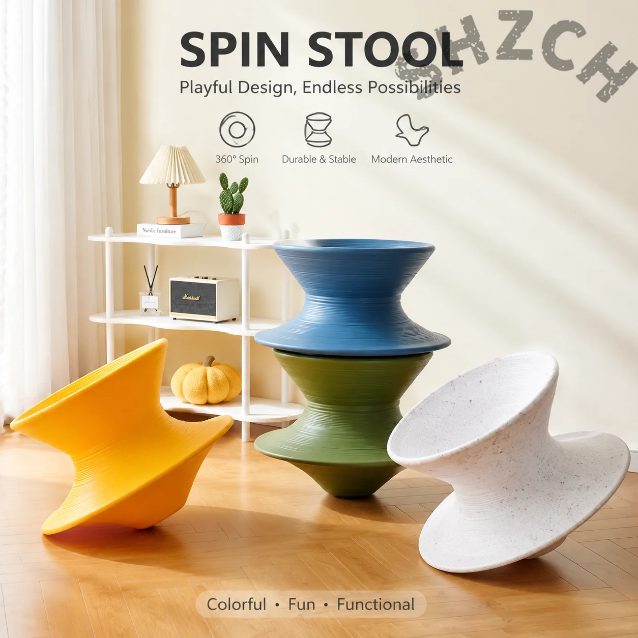 Whimsical 360-Degree Rotating Leisure Chair for Home Entertainment and Relaxation