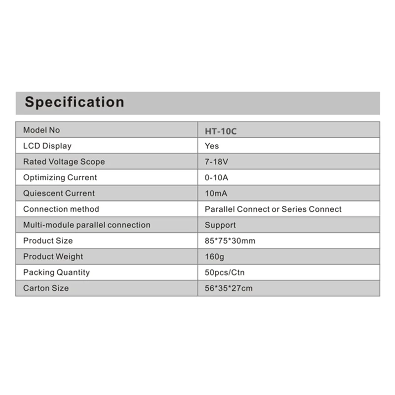 Heltec 12V Lcd/Led Batterij Equalizer Batterijen Spanning Balans Loodaccu Aangesloten Parallel Serie Voor 24/36/48V/96V