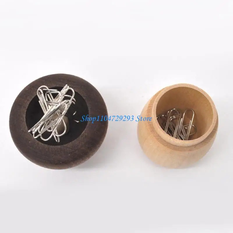 Creative Mushroom-shaped Paper Clip Dispenser Lovely Cartoon Desk Holder Widen Openning Easy Acce