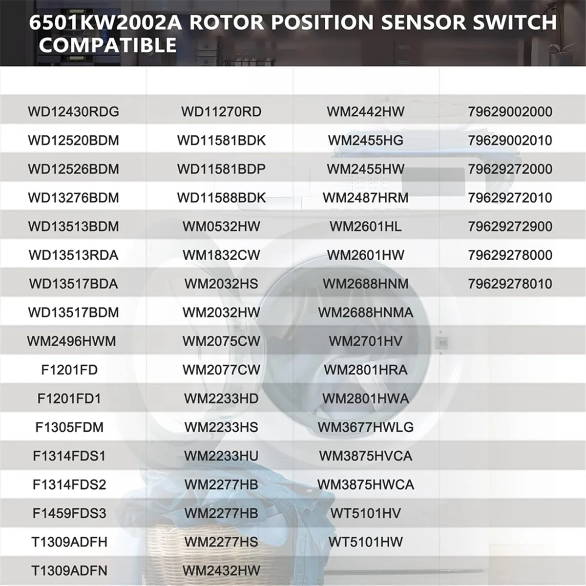 2025+ 6501KW2002A/B ホールセンサー用 6501KW2002B 洗濯機モーターローター位置センサー 洗濯機部品 PS3529186