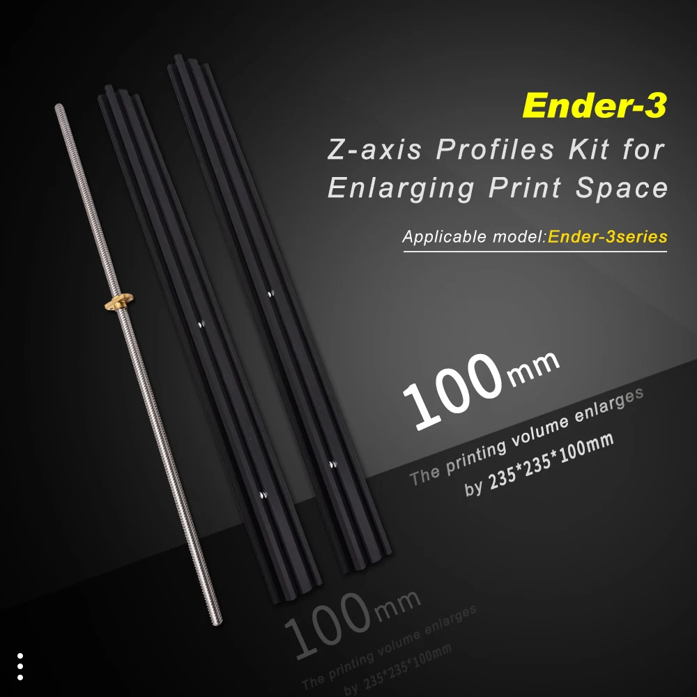 2040 Aluminum Profiles Lead Screw T-nut Ender-3 Z-axis Extension Profiles Kit for Ender-3/Ender 3 Pro/Ender 3 V2 3D Printer