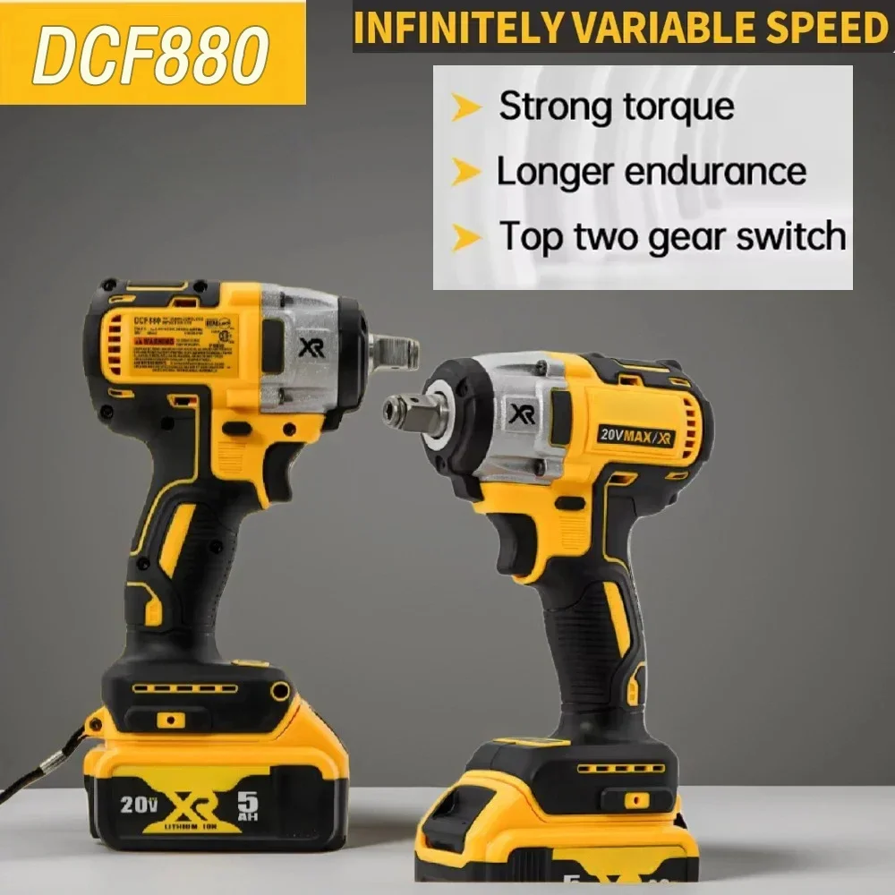 

DCF880 lectric Wrench Cordless Brushless Impact Wrench, High-speed Powerful Disassembly Tool For DEWALT battery