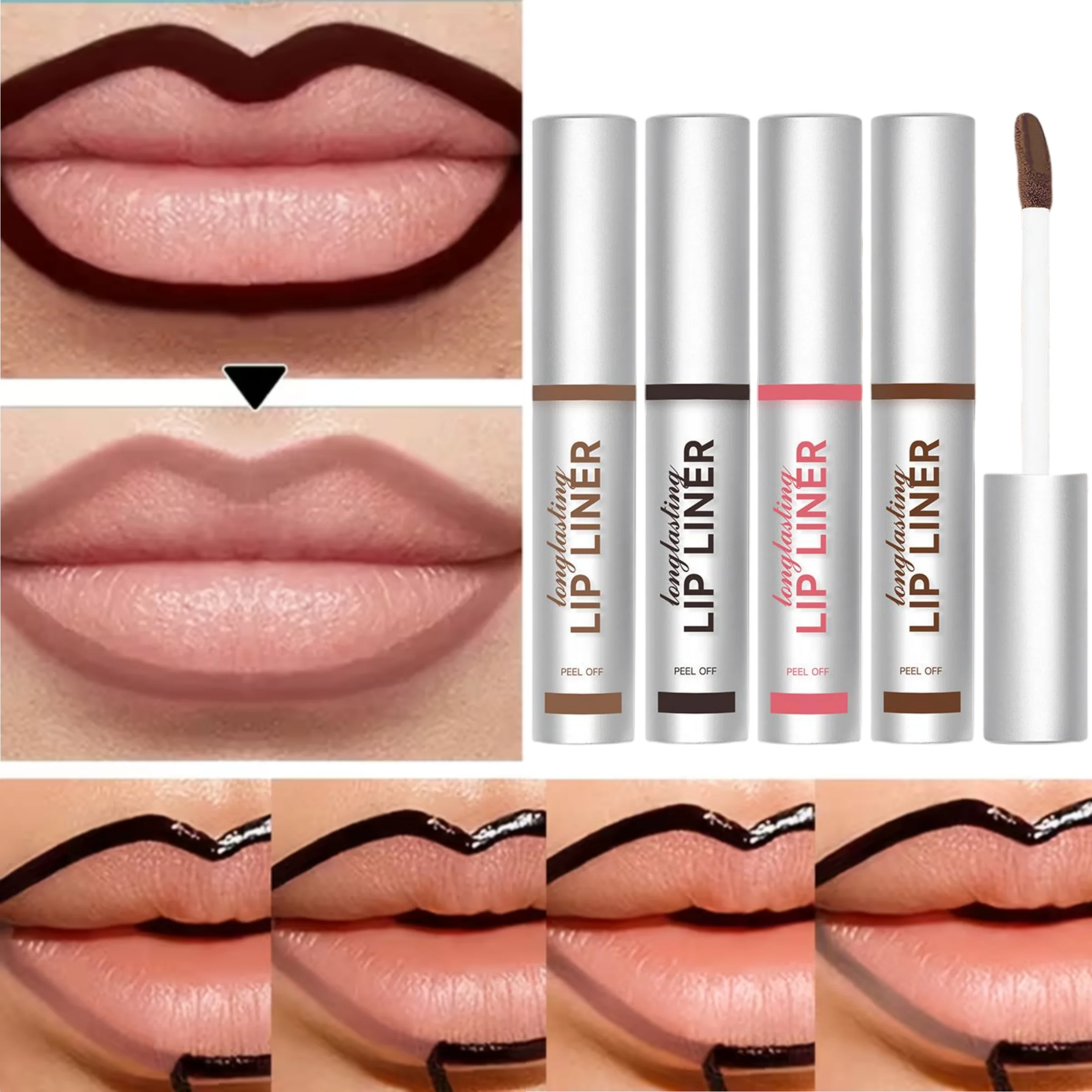 1 Stück Semi-Permanenter Lipliner-Tint | Lippenstift & Lipgloss |   Wasserfest Semi-Permanent |   Schweißfest & Langlebig