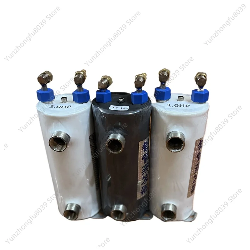 1HP 304 Stainless Steel Titanium Tube Evaporator, Vertical Titanium Tube Heat Exchanger, Seawater and Freshwater Titanium Gun.