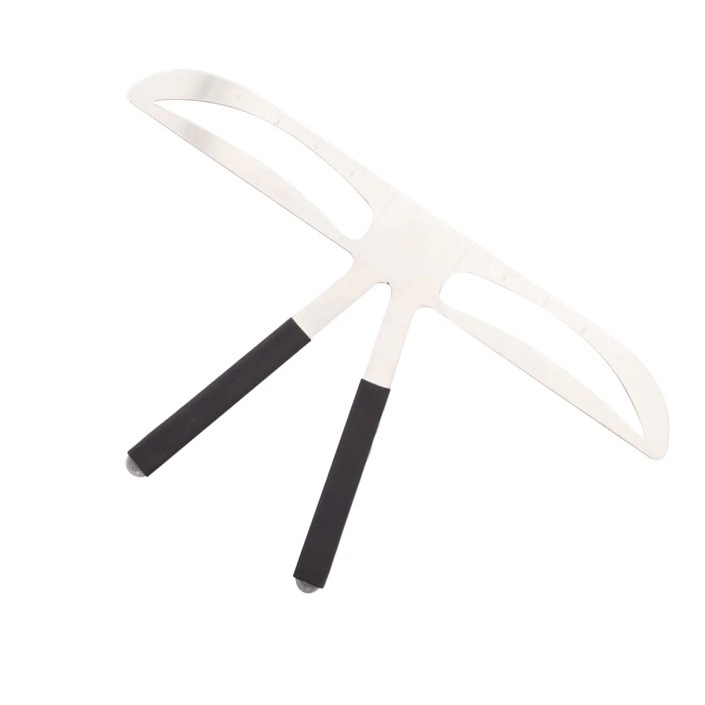 Règle de pochoir à sourcils réutilisable à trois points, outil de dessin de mesure des sourcils droits naturels, adapté aux débutants et au tatouage