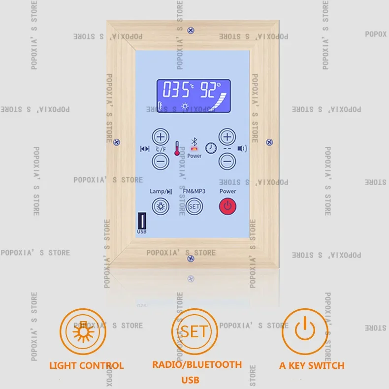 Unité de contrôle infrarouge de la vapeur, sauna