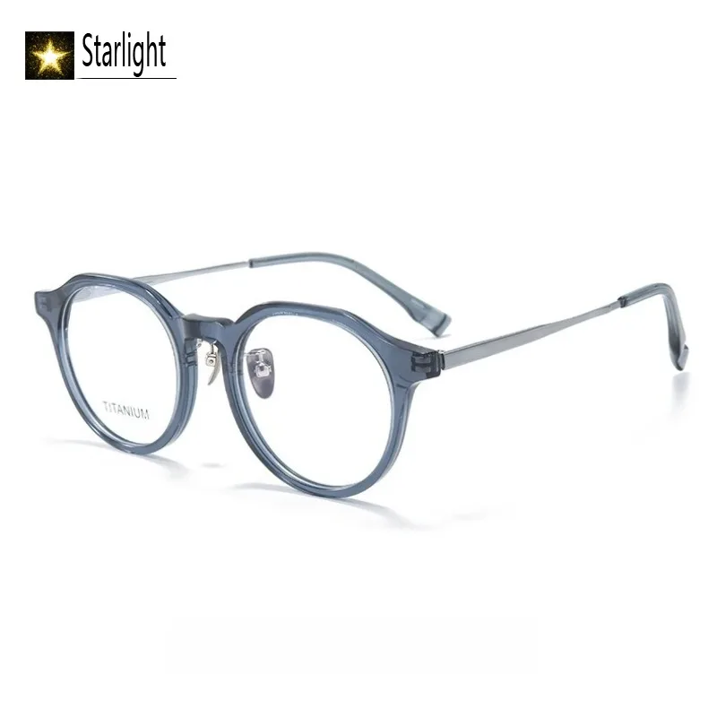 

Легкая высококачественная модная женская оправа для очков в стиле ретро, мужская классическая тонкая круглая оправа, деловые индивидуальные очки для мужчин