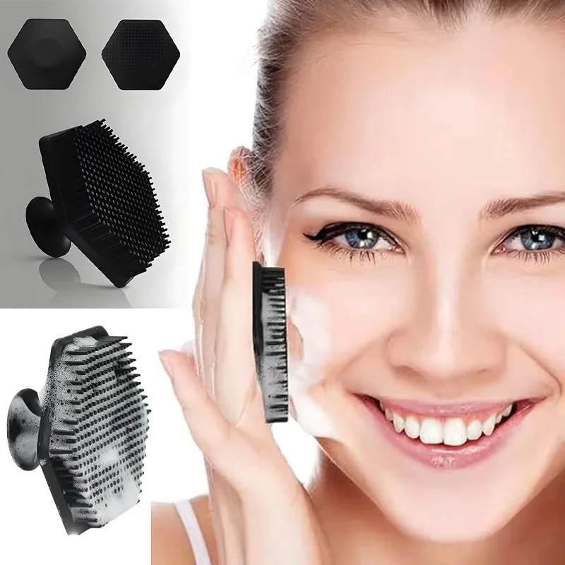 تقشير سيليكون فرشاة تنظيف الوجه المطهر لا زلة مقبض منظف الجسم ينظف وتدليك الجلد اكسسوارات الحمام